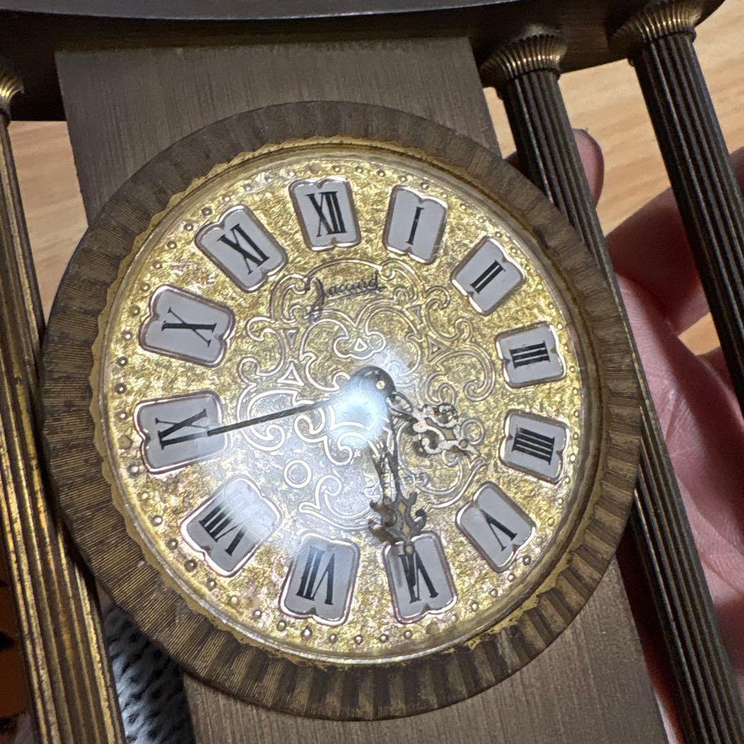 ヴィンテージ真鍮のテーブルクロック