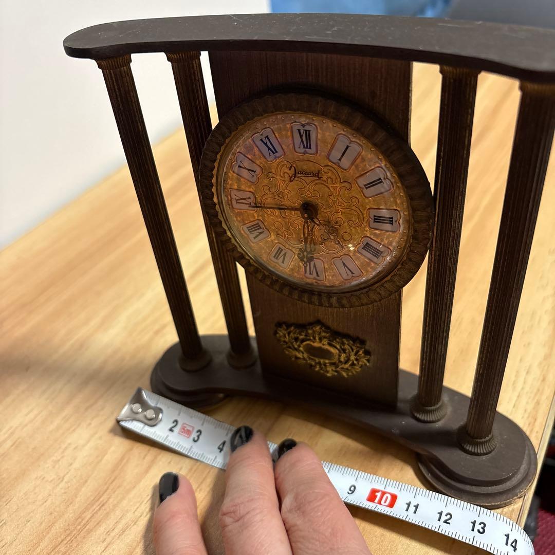 ヴィンテージ真鍮のテーブルクロック