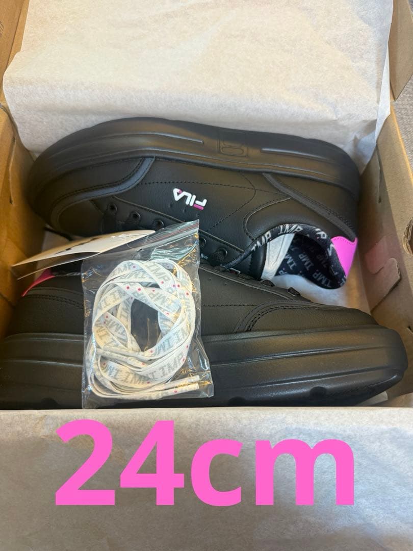 IMP. FILA コラボ スニーカー 24センチ ブラック 完売サイズ