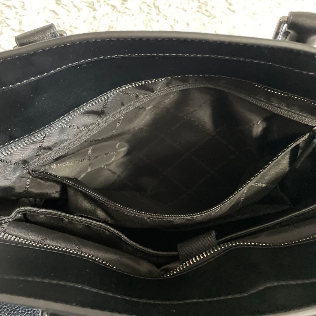 マイケルコース トートバッグ ビジネスバッグ　シボ革　大容量　A4 ロゴ