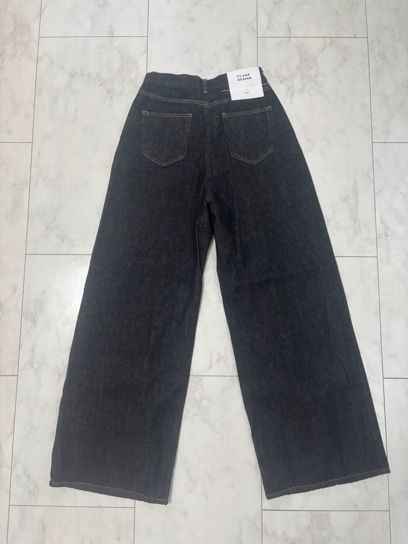 【ももさん専用】完全新品CLANE× 広瀬すずタックワイドデニムライトブラックM