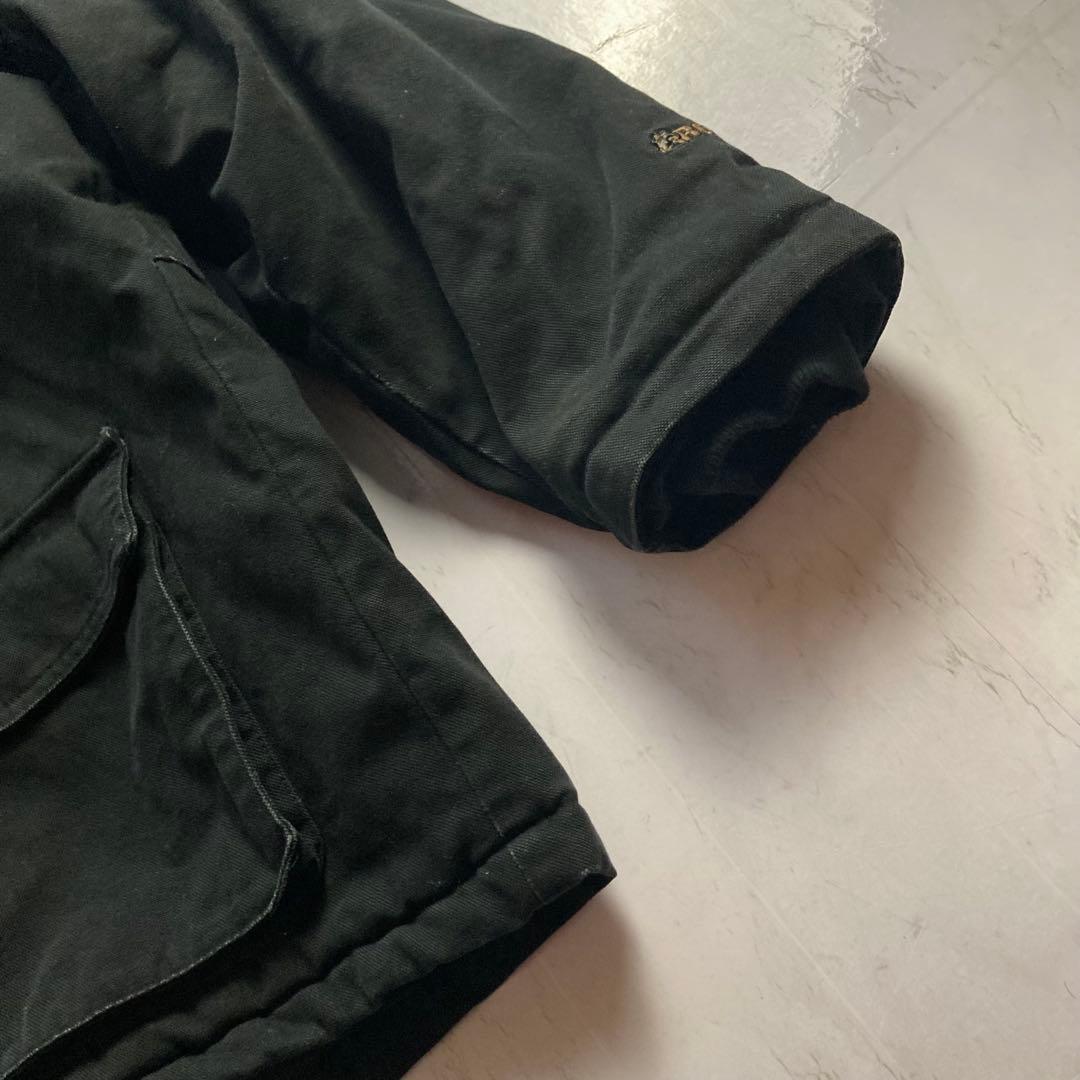 ROCKY ダックジャケット ワークジャケット 中綿 黒 XL 襟コーデュロイ