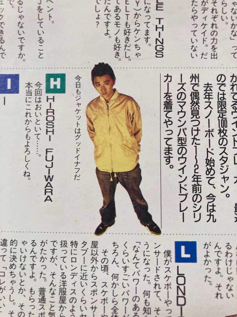 グッドイナフ GOODENOUGH キャップショルダーjkt 藤原ヒロシ