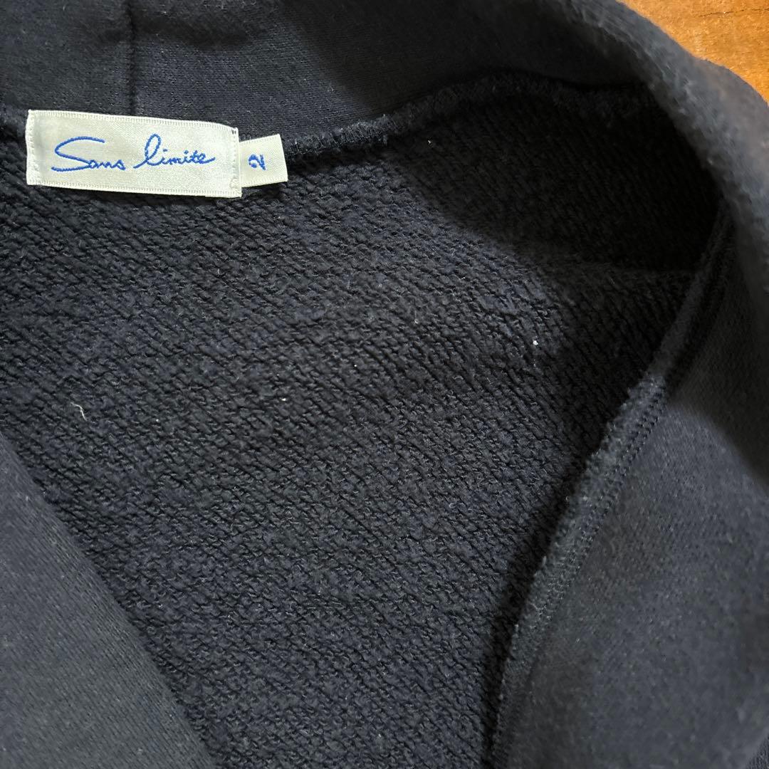 sans limite サンリミット　コットン裏毛カーディガン　size2