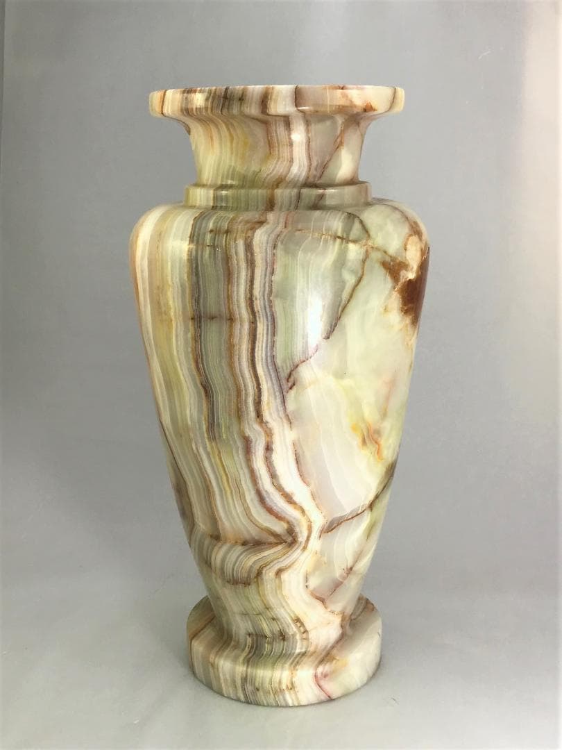 オニックス（オニキス）飾り壺 縞瑪瑙 ONYX H50cm 28kg