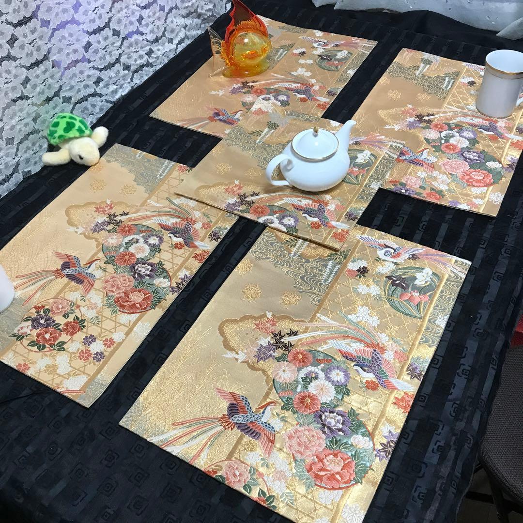金ちゃんです　鳳凰花紋刺繍　ランチョンマット５点　^_^他２点
