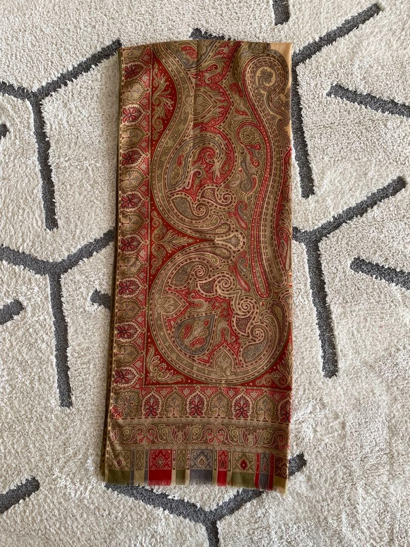 ETRO ストールショール大判ペイズリーウールシルク