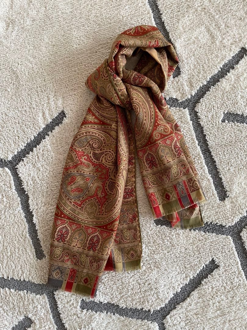 ETRO ストールショール大判ペイズリーウールシルク