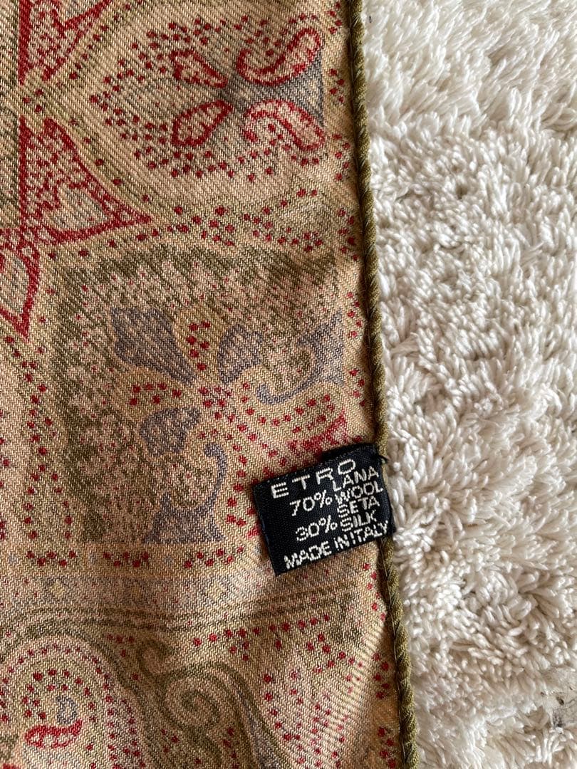 ETRO ストールショール大判ペイズリーウールシルク