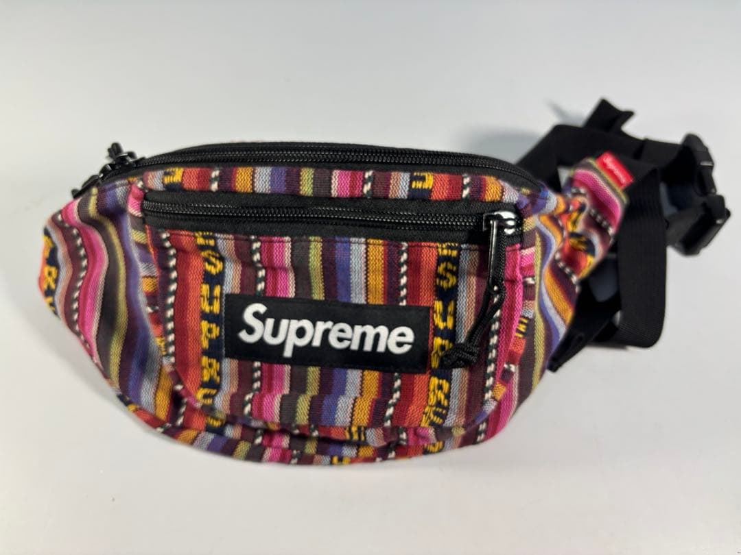 バッグ Supreme 20SS Woven Stripe Waist bag