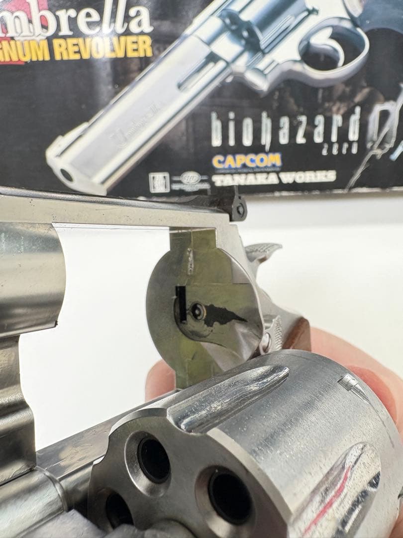 タナカワークス アンブレラ マグナムリボルバーガスガン バイオハザード 木製