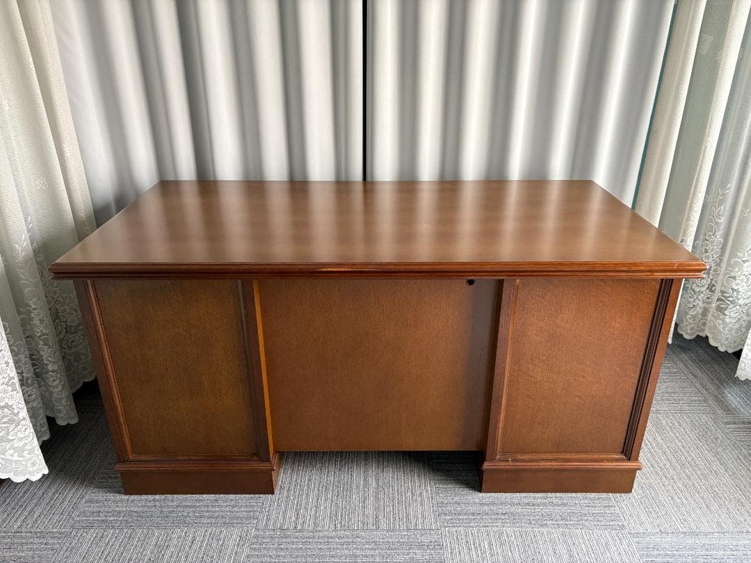 カリモク 書斎机 コロニアル デスク 両袖机 社長机