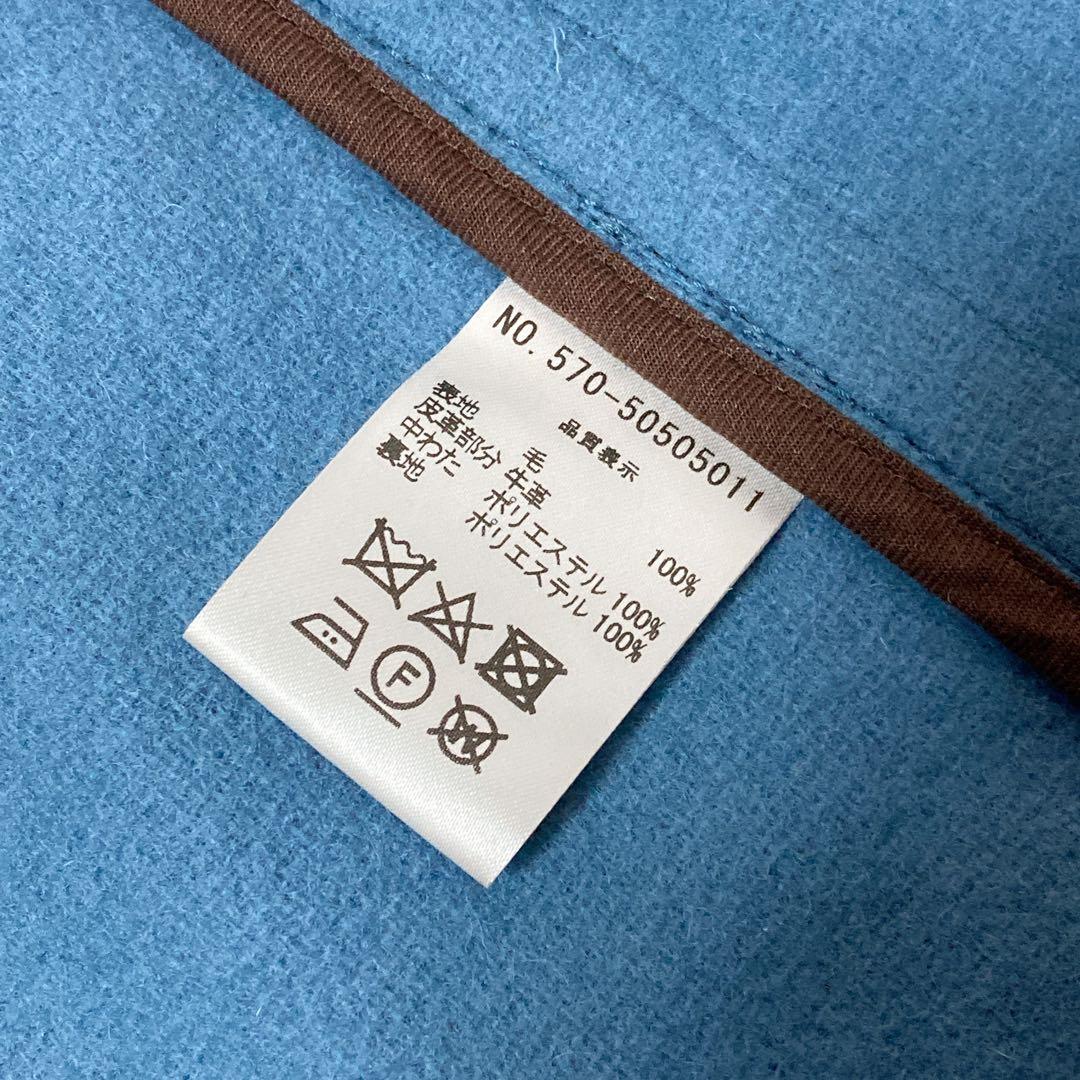 【美品】OLD ENGLAND クラシック ダッフルコート ヘリンボーン ブルー