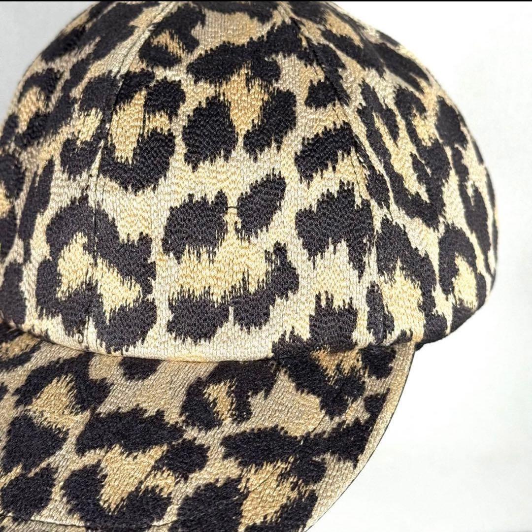 未使用 タグ付き Christian Dior レオパード ジャガード キャップ