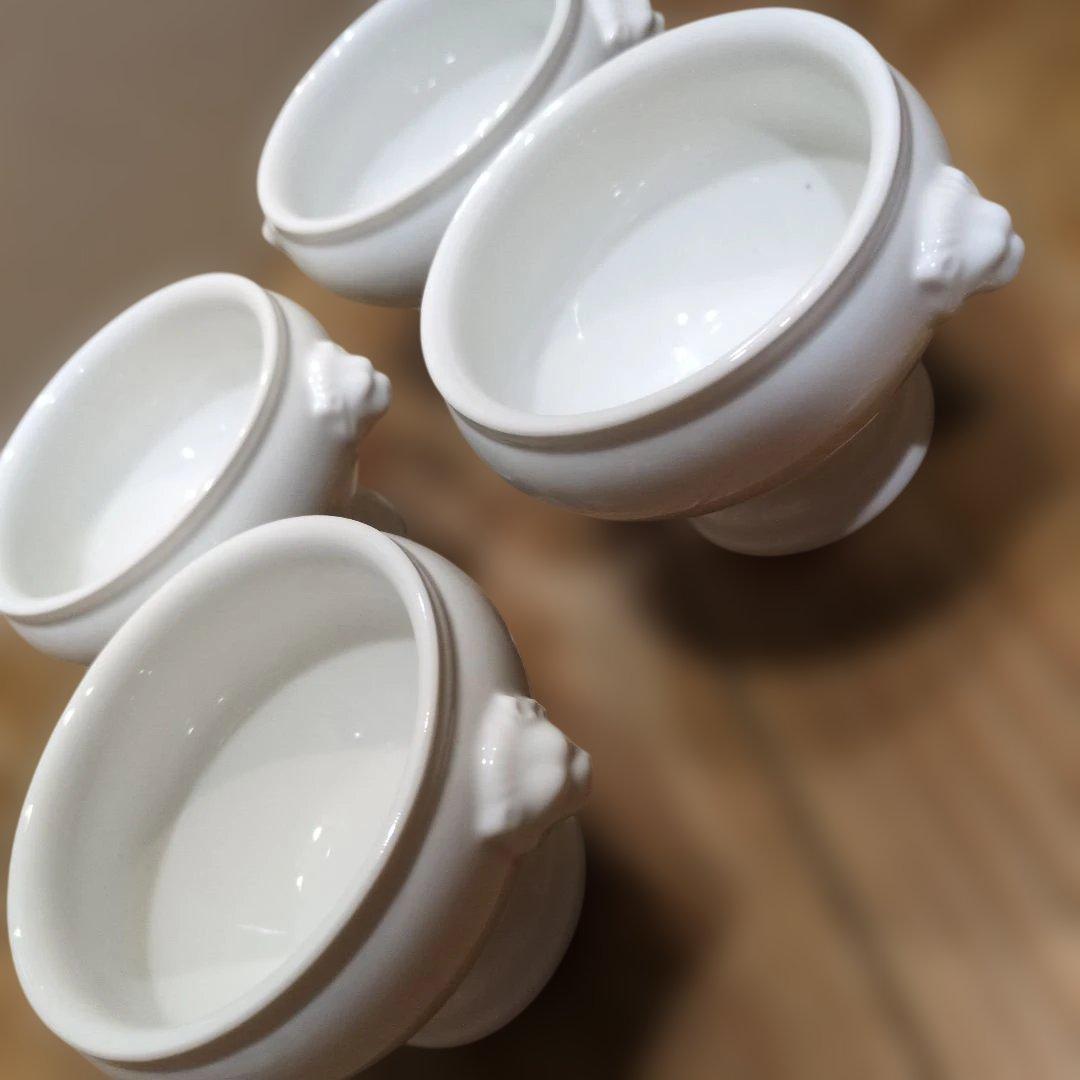 【4個セット】ライオンヘッド　スープボウル　スープカップ　パリ