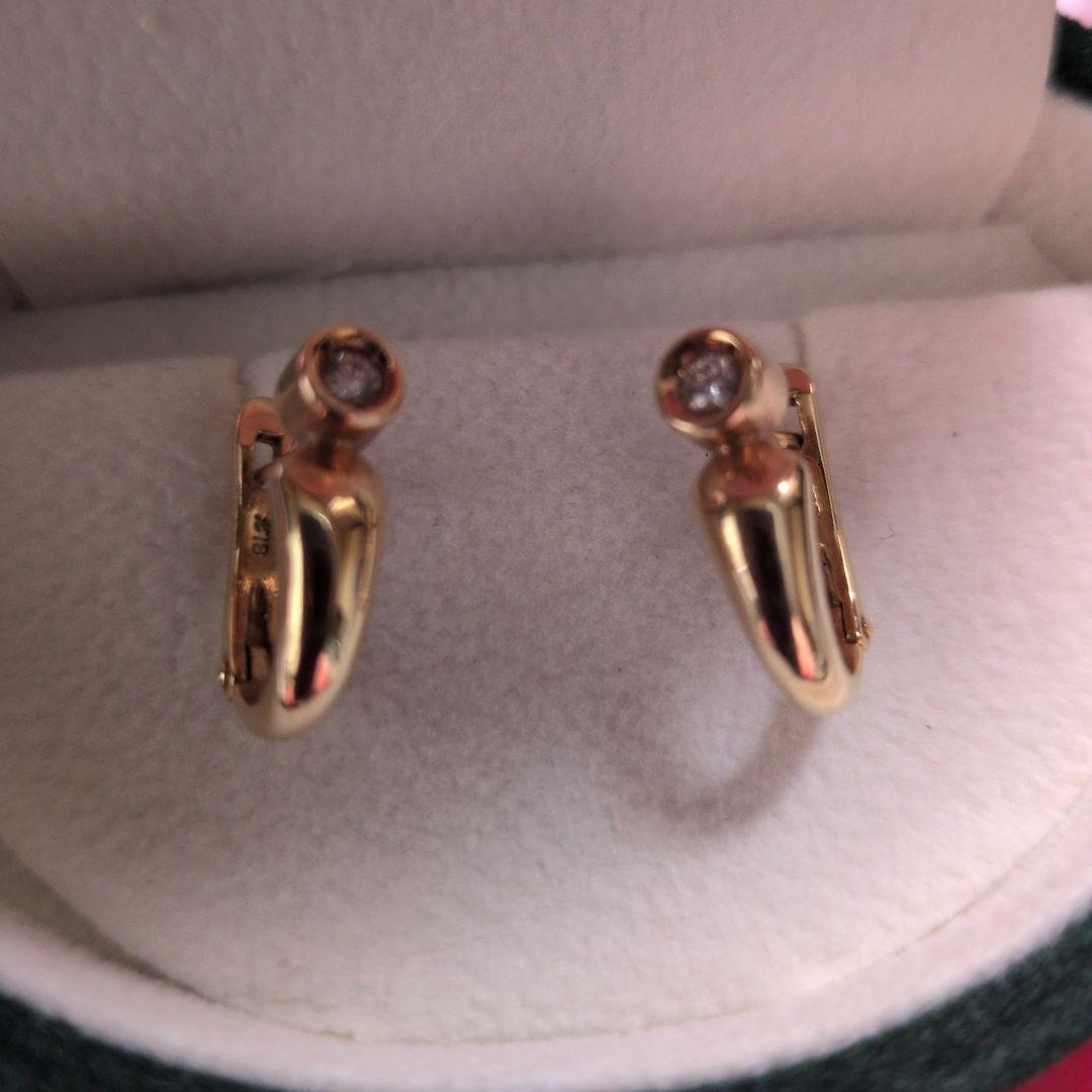 K18ダイヤピアス