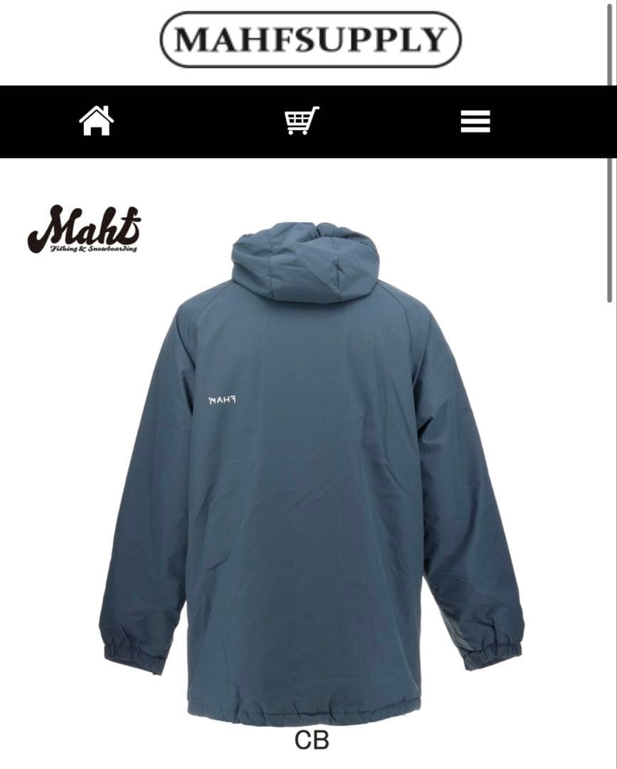 【新品】MAHF モッズパーカージャケット　セメントブルー　XXLサイズ