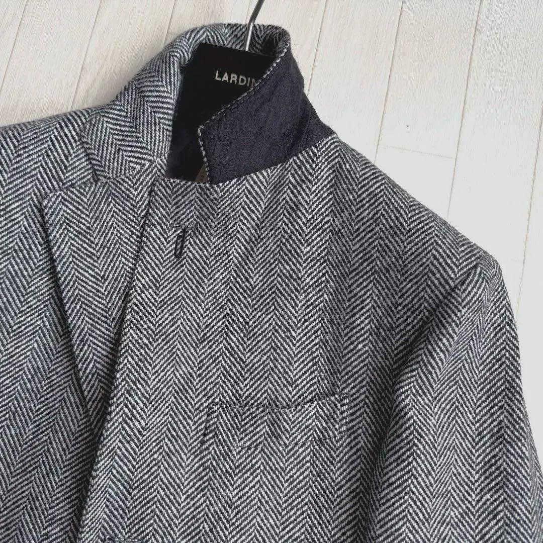 新品 25AW LARDINI ウール ツイード チェスターフィールド コート