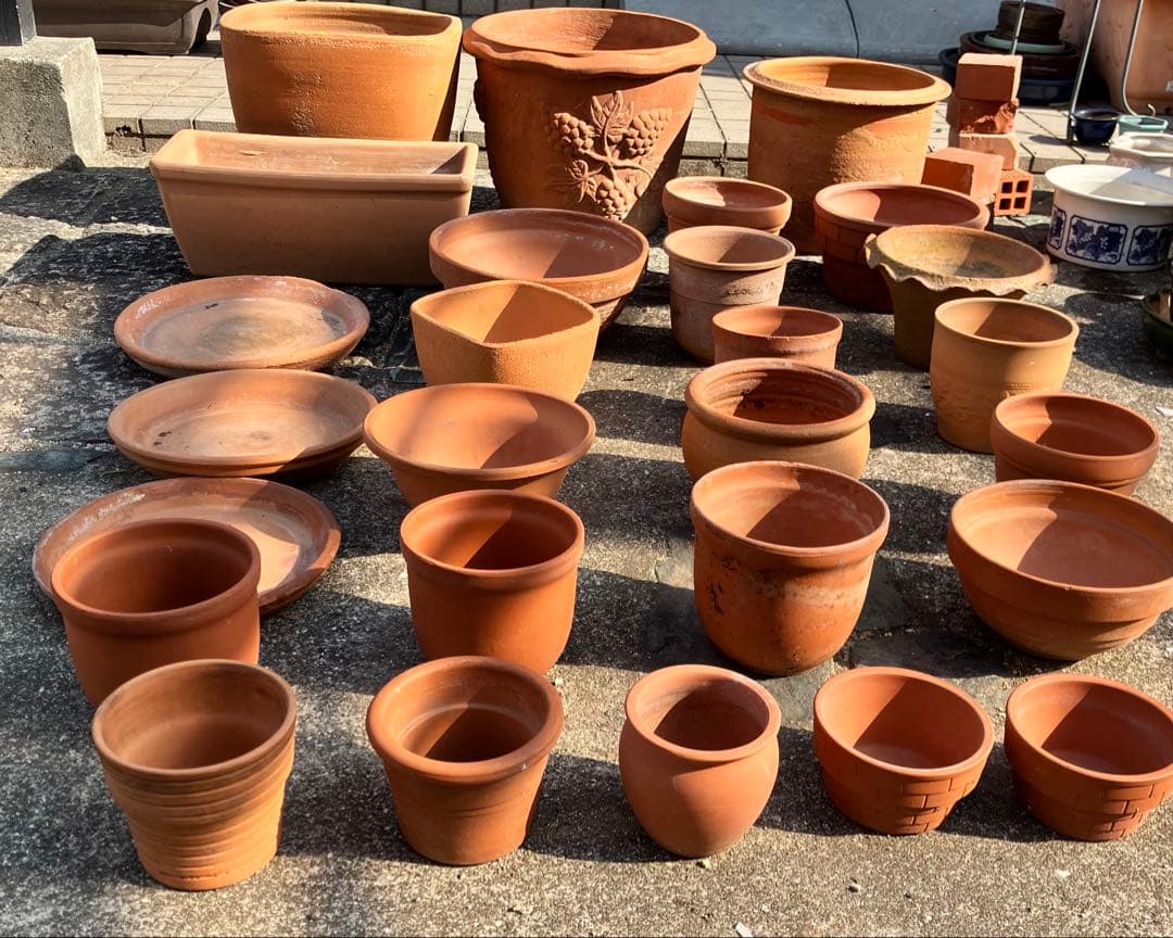 【直接/バラ売り可】イタリア製含　テラコッタ鉢　素焼き鉢 植木鉢　ガーデニング