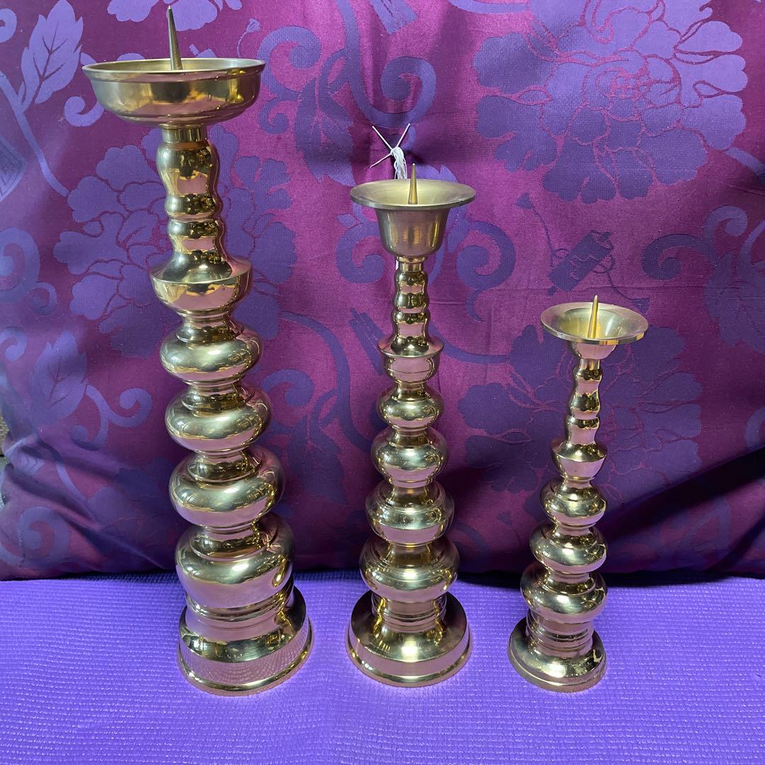 真鍮製　蝋燭立　特大