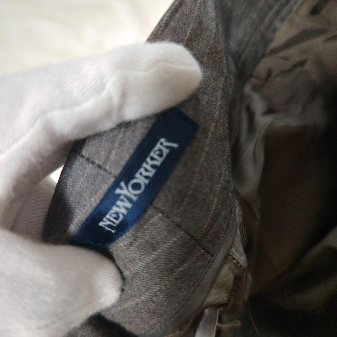 【オシャレ☆NEWYORKER】グレー　セットアップ　ストライプスーツ　15