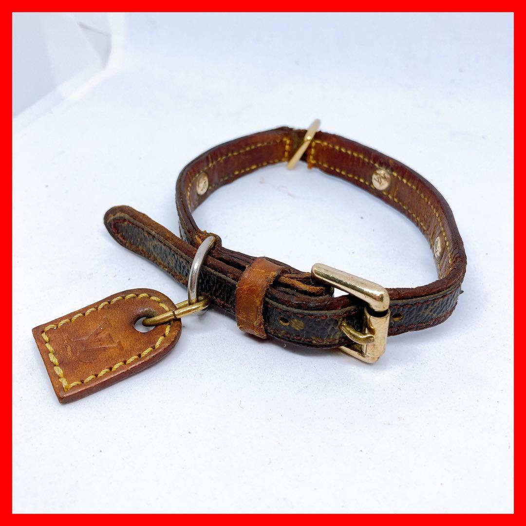 687 ルイヴィトン モノグラム　ペット用首輪　コリエバクスター　犬　猫