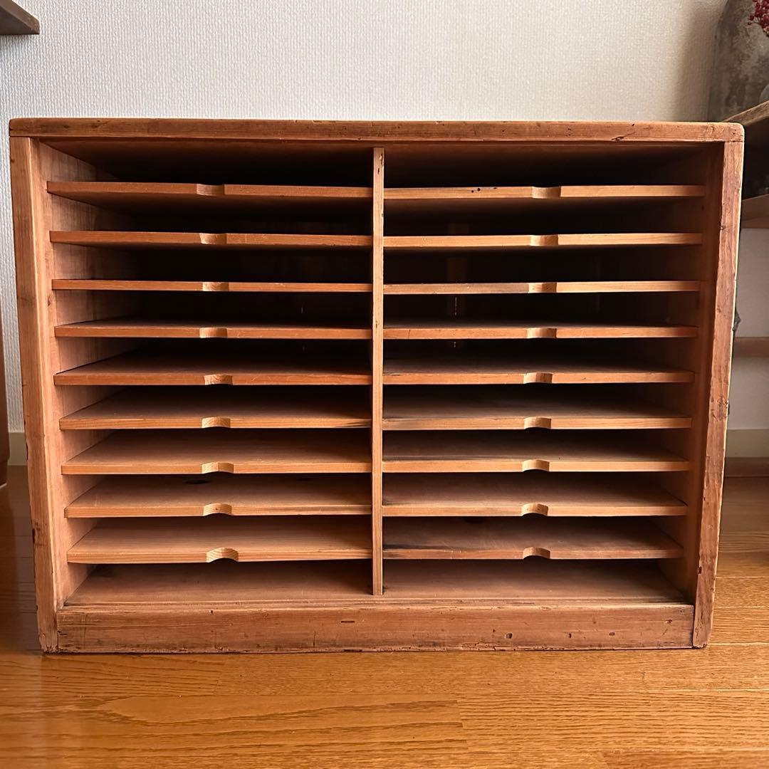 木製　古家具　書類棚　昭和レトロ