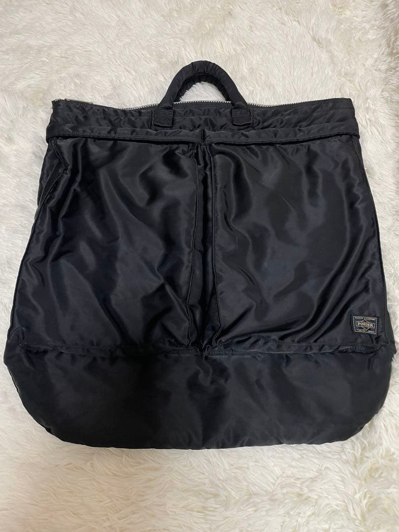 PORTER ポーター　ヘルメットバッグ タンカー L ブラック　ゴールド刺繍