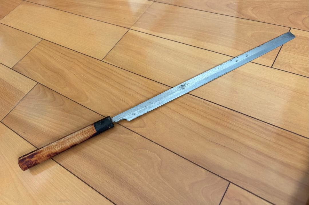 正本‼️天皇在位60年、記念、蛸引き庖丁　使用感あり、現状