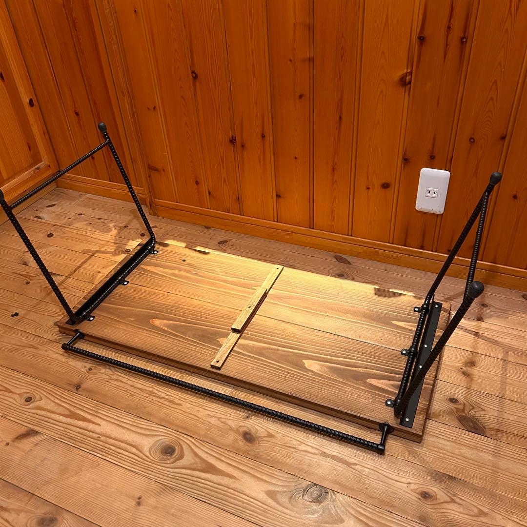 No.553 アイアンローテーブル オルテガテーブル　ネイティブ柄