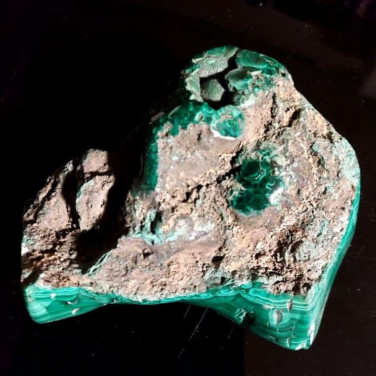 大きなマラカイト原石！ 1㌔超え 部分磨き 96