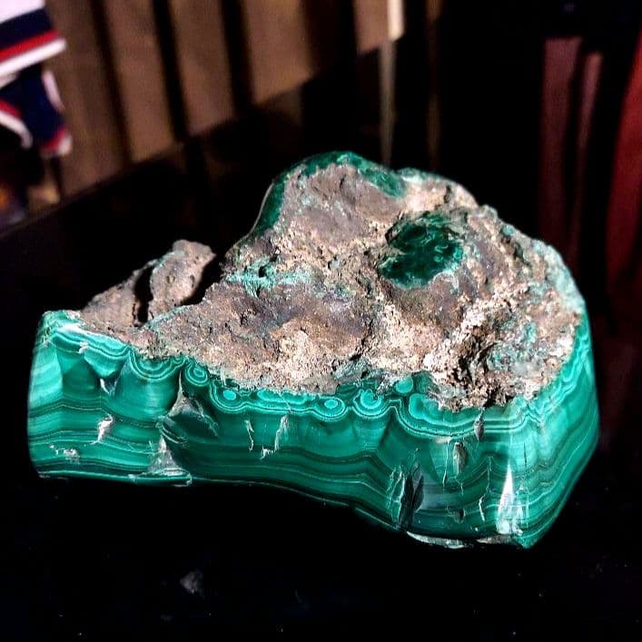 大きなマラカイト原石！ 1㌔超え 部分磨き 96