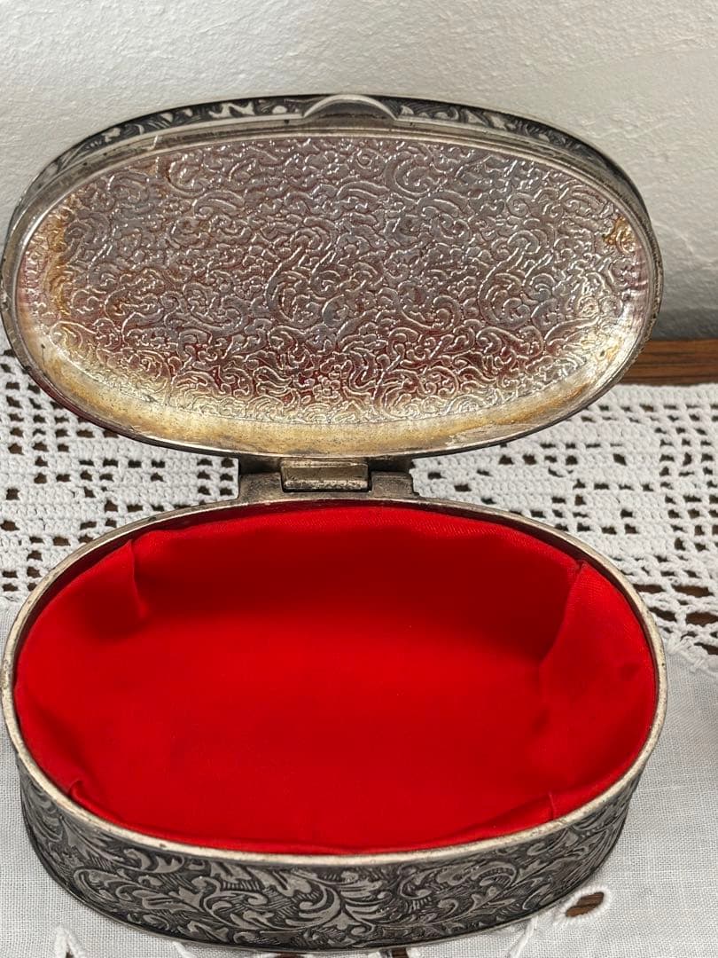 フランス　蚤の市　アクセサリーケース　オーバル　ブロカント