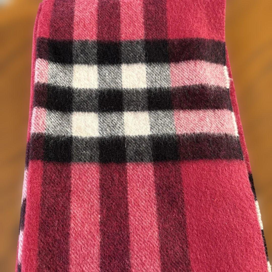 BURBERRY 100%カシミヤ マフラー ストライプ