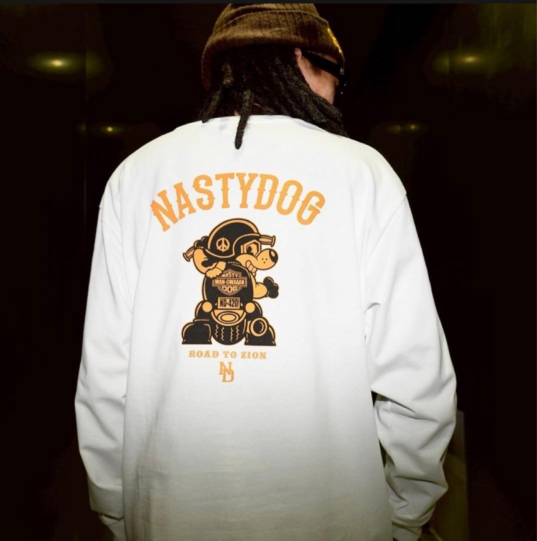 【新品未使用】Nastydog ロングスリーブ Tシャツ ホワイト Lサイズ