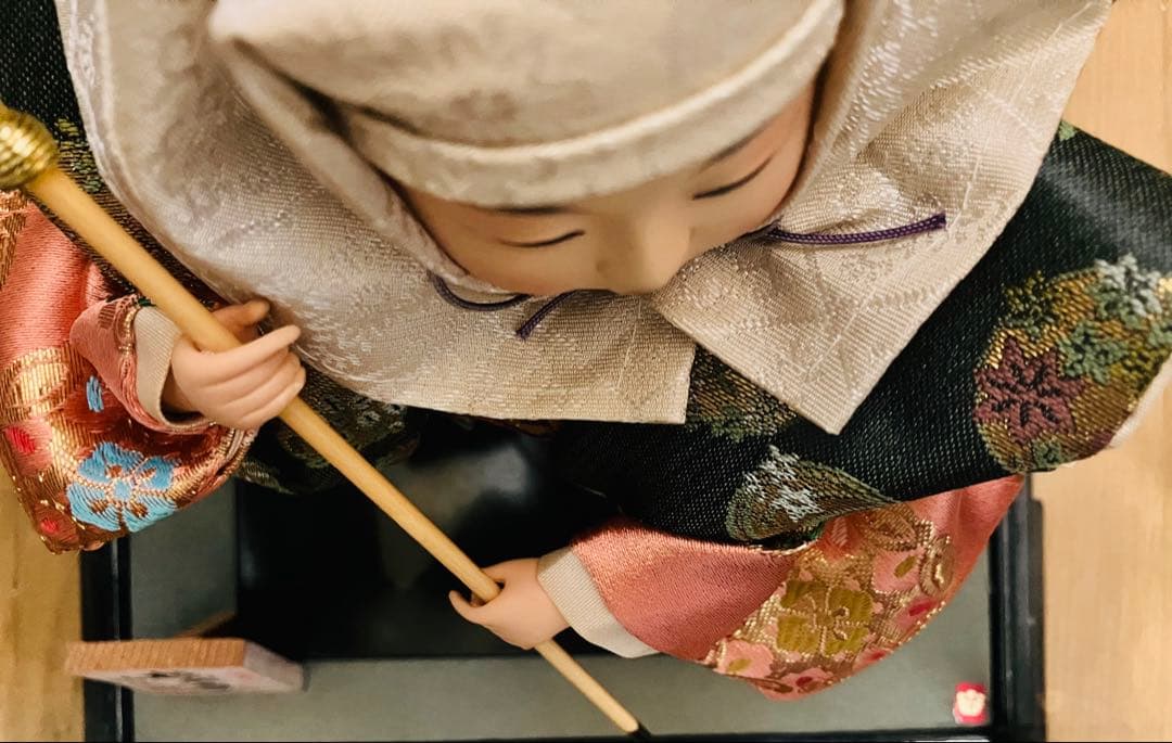 五月人形 伝統的な武士の衣装　橋弁慶 清宝作　日本人形 　ガラスケース付き