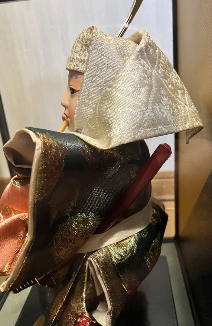 五月人形 伝統的な武士の衣装　橋弁慶 清宝作　日本人形 　ガラスケース付き