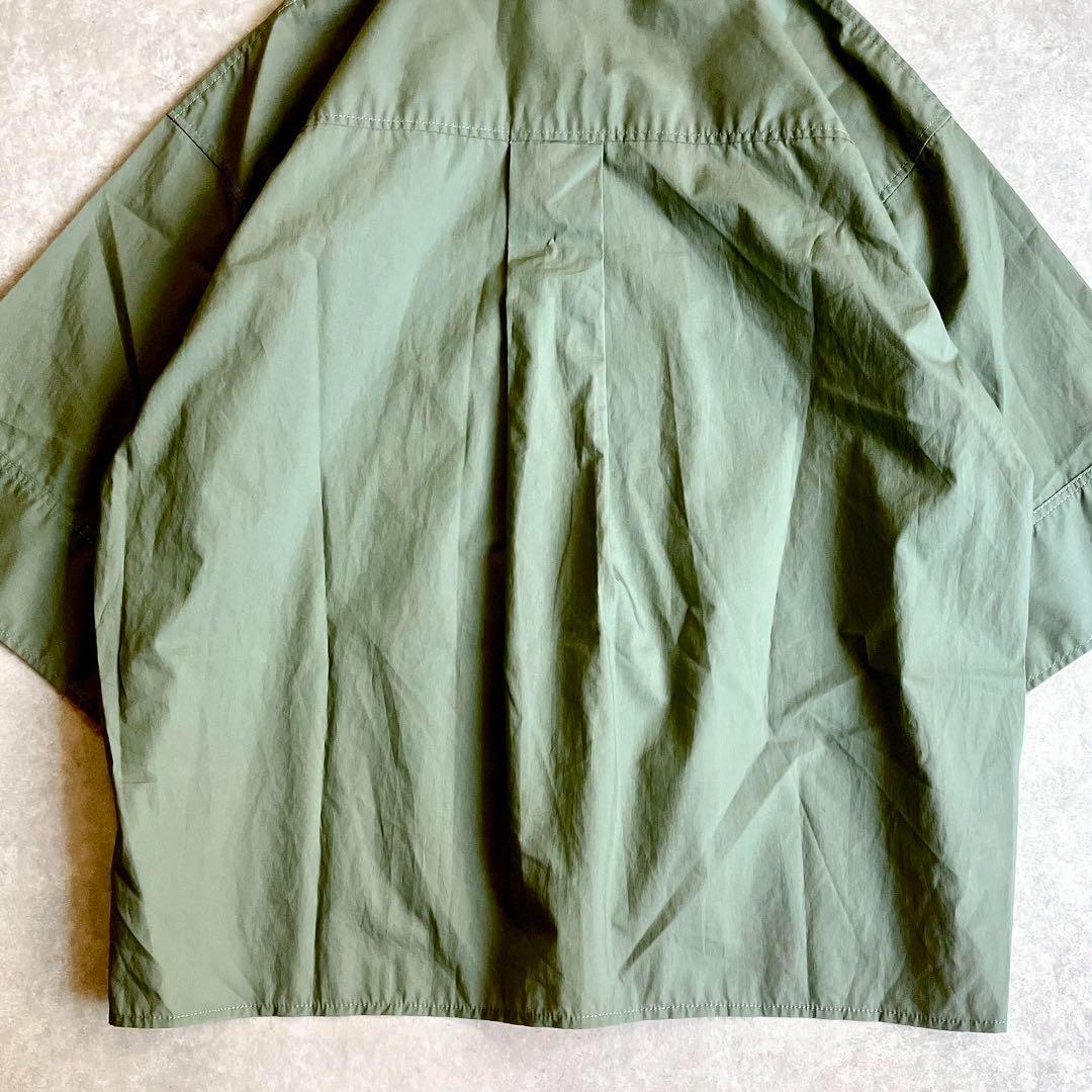 美品 キャバン CABaN コットンタイプライターハーフスリーブシャツ 秋カラー