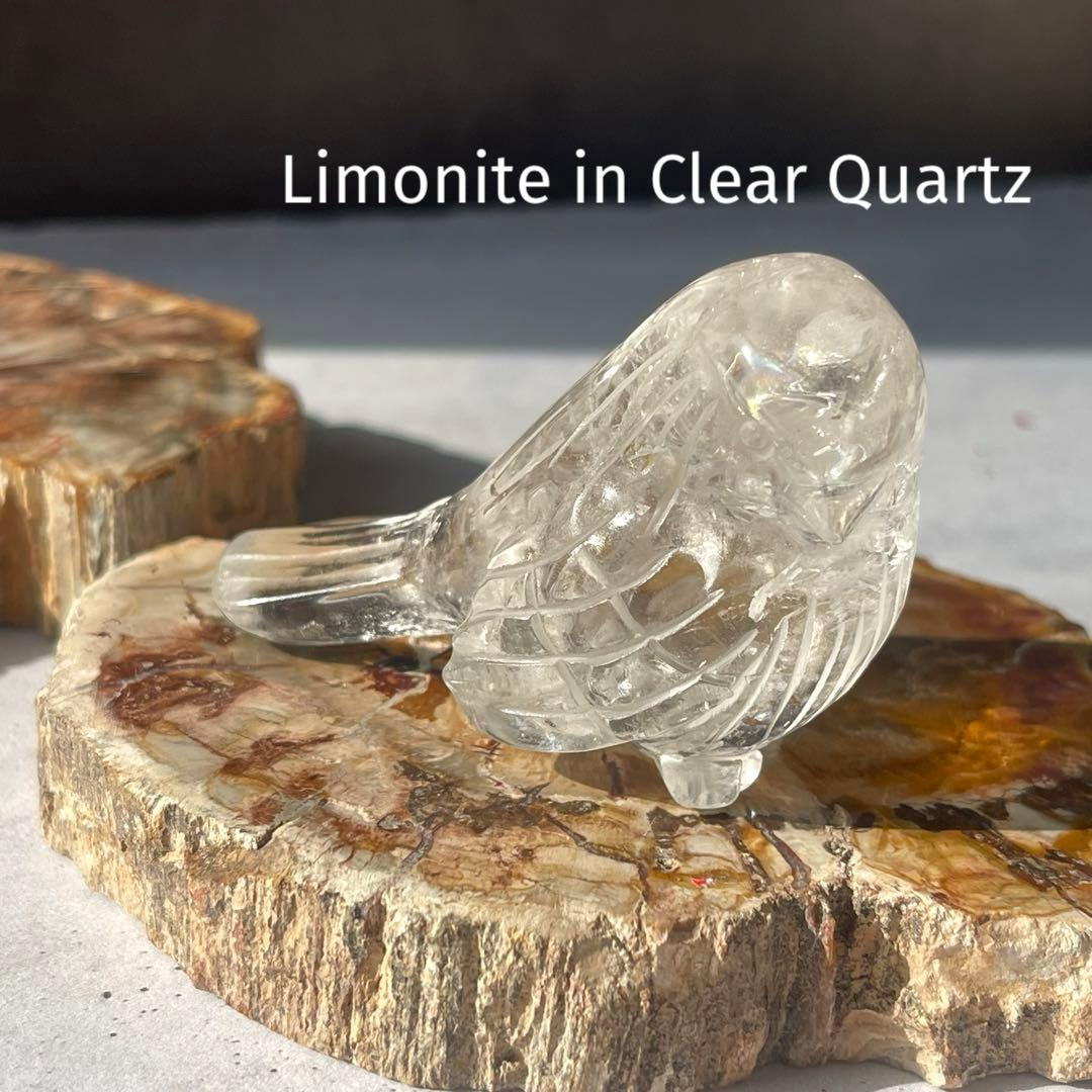 再再販 小鳥シリーズ ライモナイト イン クリアクォーツ