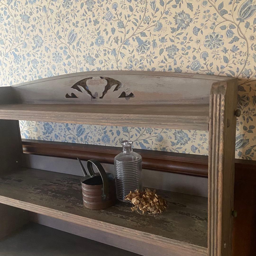 大正ロマン　本棚　アンティーク家具　オープンラック　ビンテージ