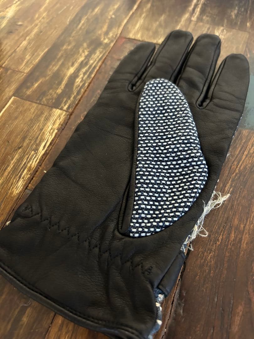 kapital キャピタル グローブ 手袋 デニム地 BORO 刺し子 レザー