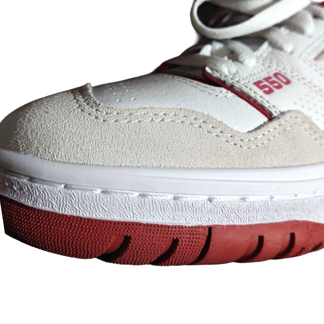 新品✨ニューバランス 550 白赤 24.5cm 人気カラー 定番スニーカー