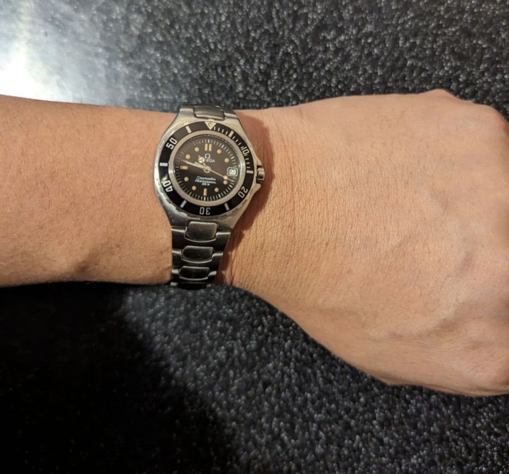 最終価格 ベンツ オメガ OMEGA シーマスター 200 プレボンド ブラック