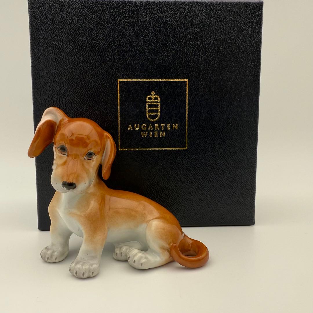 ■美品■ アウガルテン 犬 フィギュリン ダックスフンド