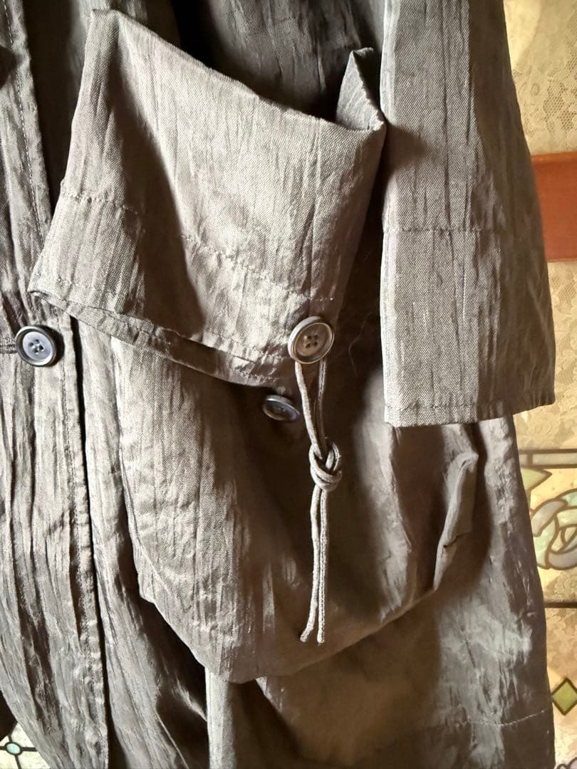 ヤッコマリカルド フリースインナー付き ナイロンコート 墨黒