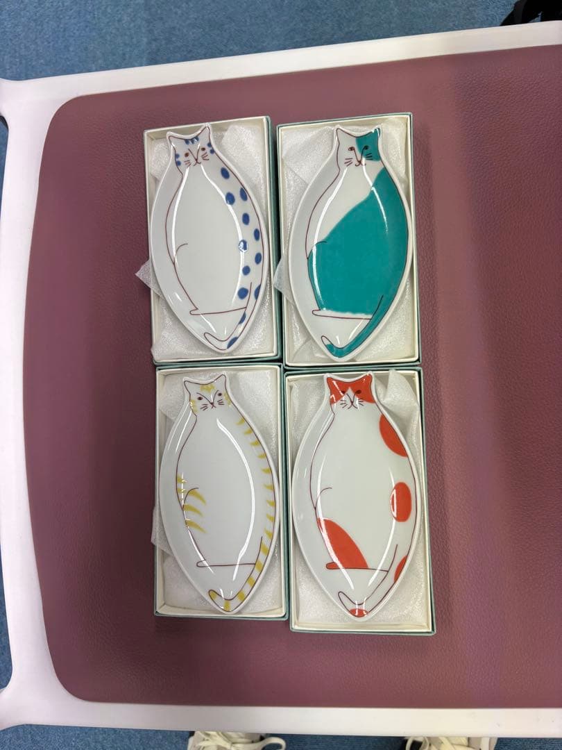 九谷焼 ハレクタニ 小ネコ皿　５枚セット❣️バラ売りできます❣️