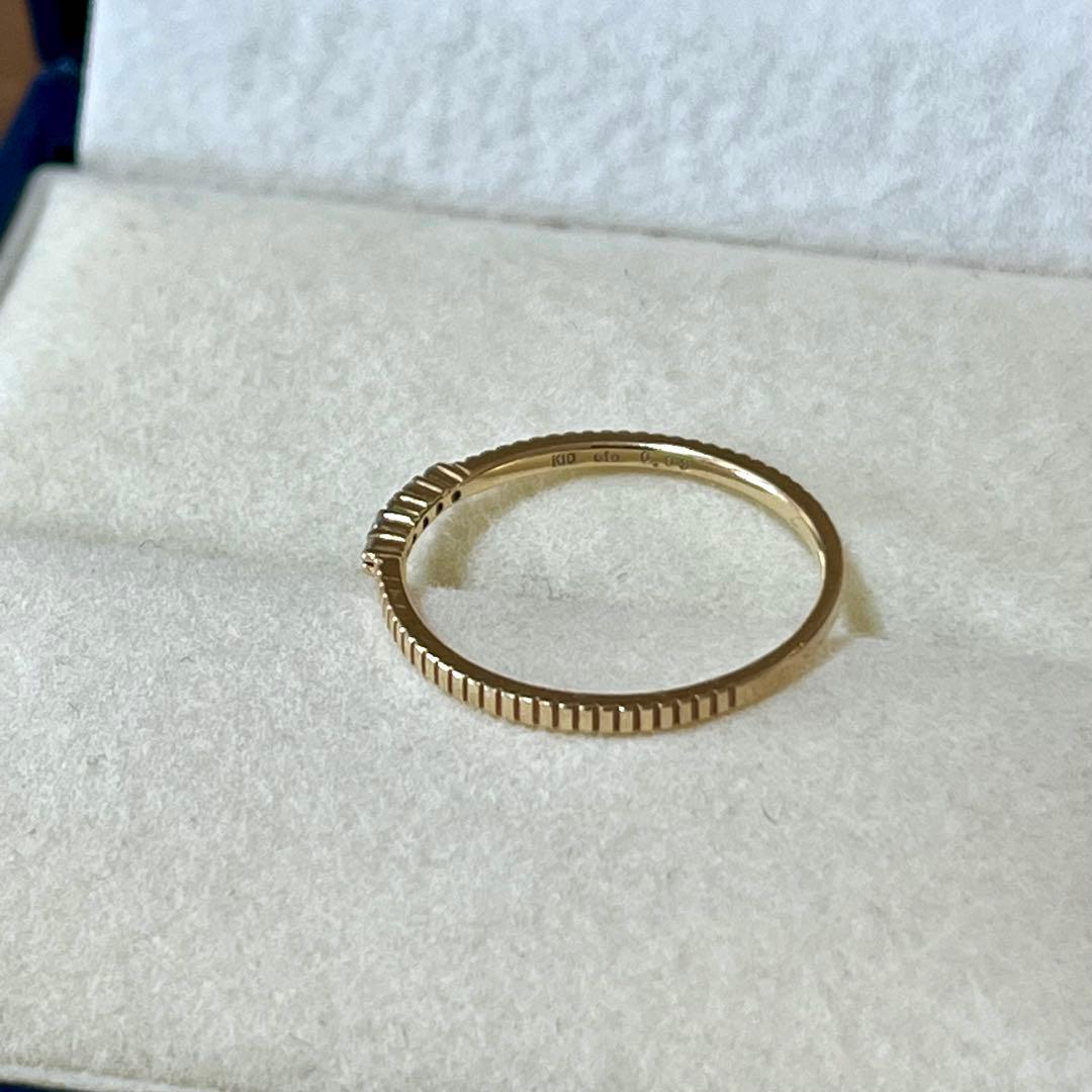 ete ゴールド レイヤードダイヤモンドリング