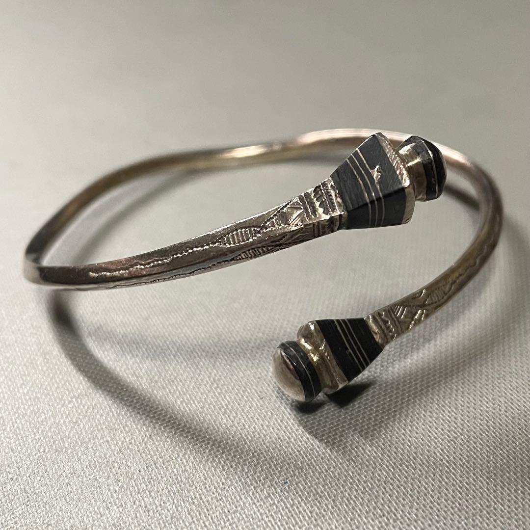 トゥアレグ シルバーバングル ブレス ネイティブ シルバー925 ヴィンテージ