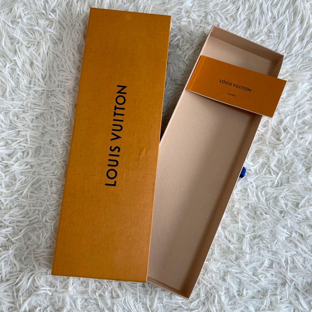 【超極美品/現行青タグ】ルイヴィトン　マイクロダミエ　ネクタイ　箱付き　レッド