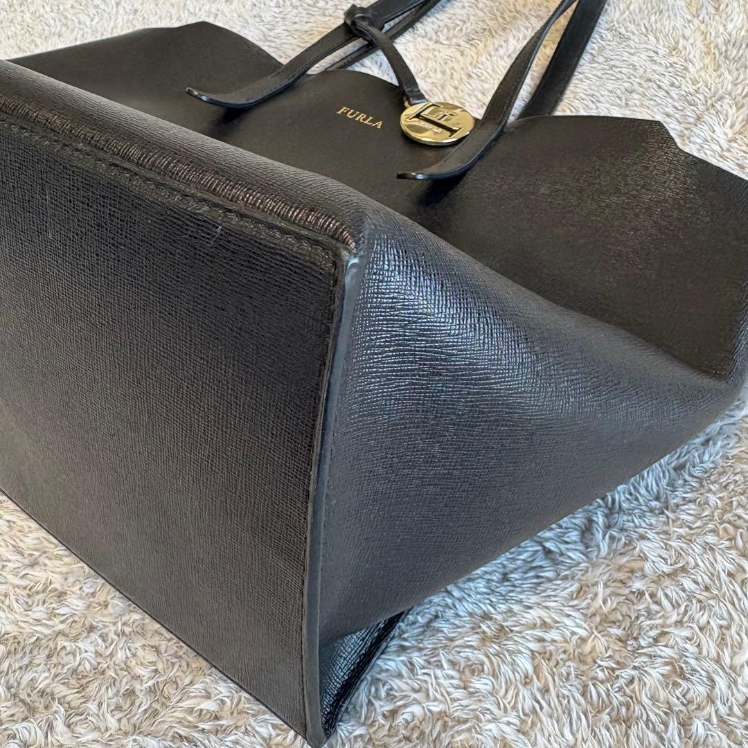 ◎美品◎ FURLA SALLY フルラ サリー ブラックトートバッグ
